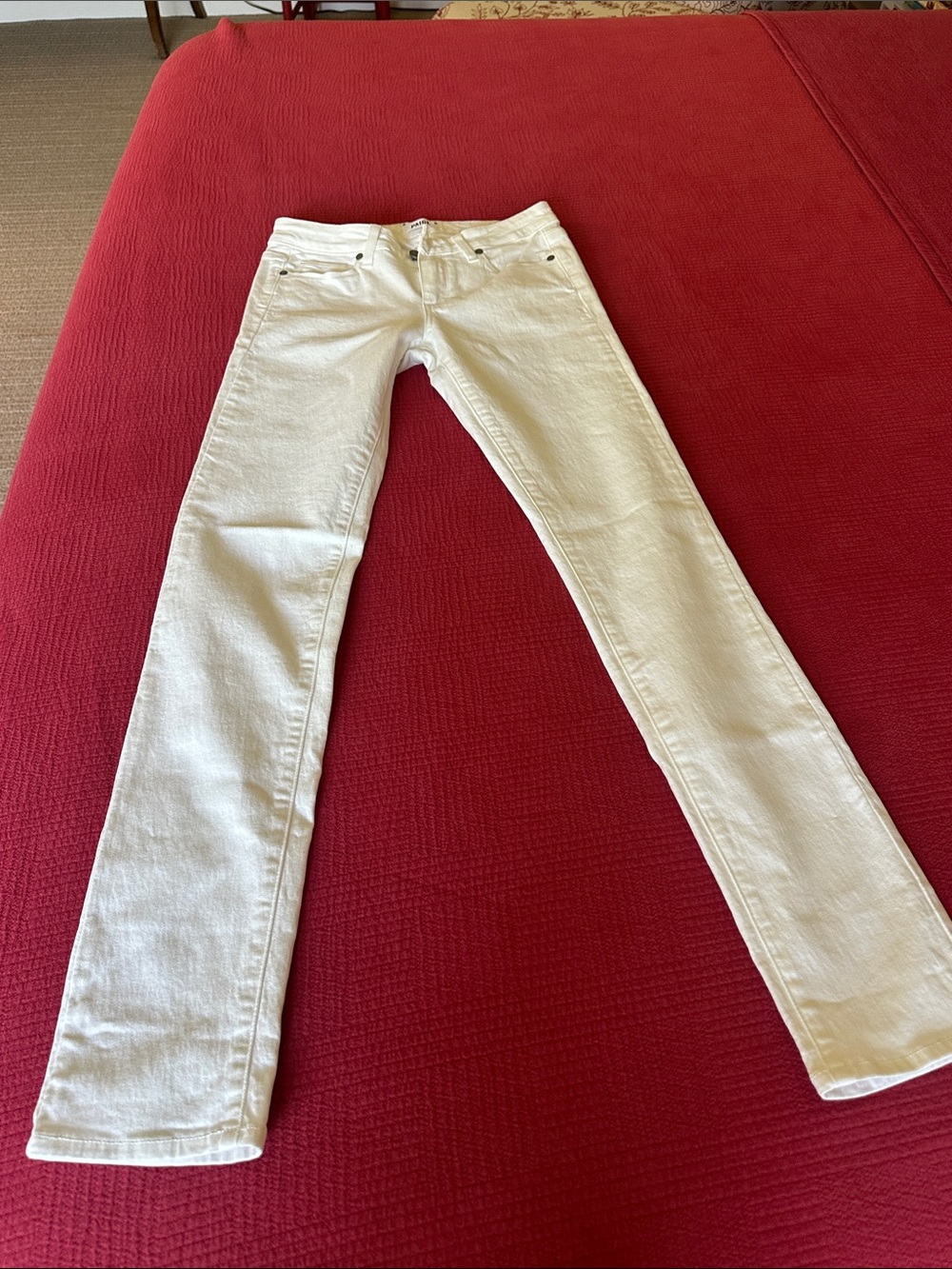PAIGE White Straight-Leg Jeans